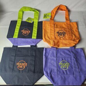 4 Pack Bundle TRADER JOE'S 2025 Halloween Canvas Tote Bag LIMITED EDITION